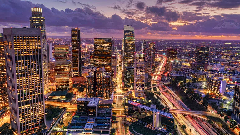 Downtown Los Angeles at night